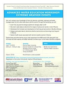 2015 Advanced Water Education Workshop Flyer