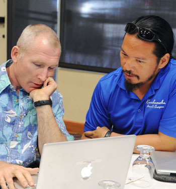 Hawaiian teachers working at the June 2015 Teachers' Academy