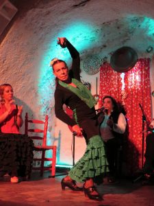 We attended a flamenco show in Granada.
