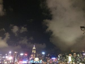 Here’s a night view of Hong Kong Island from Kowloon. Hong Kong is one of the densest cities in the world.