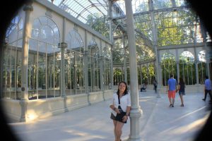 Visiting the Palacio de Cristal in Madrid. Photo by Parker Helble.