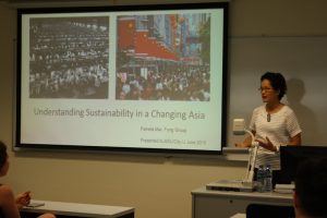 Pamela Mar from the Fung Group giving presentation on sustainability