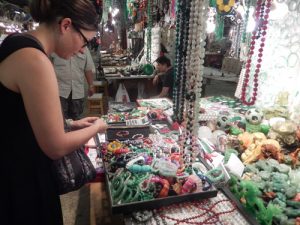 fake jade jewelry stall