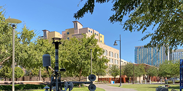 Park area in downtown Tempe, AZ