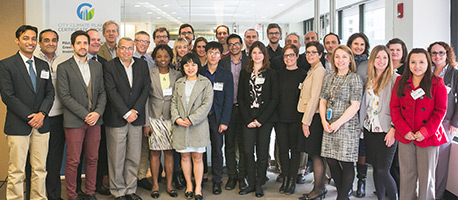 professional training members standing for group photo