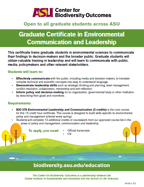 Graduate Certificate in Environmental Communication and Leadership pdf