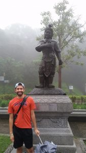 Hong Kong_IB in front of Buddhist Statue
